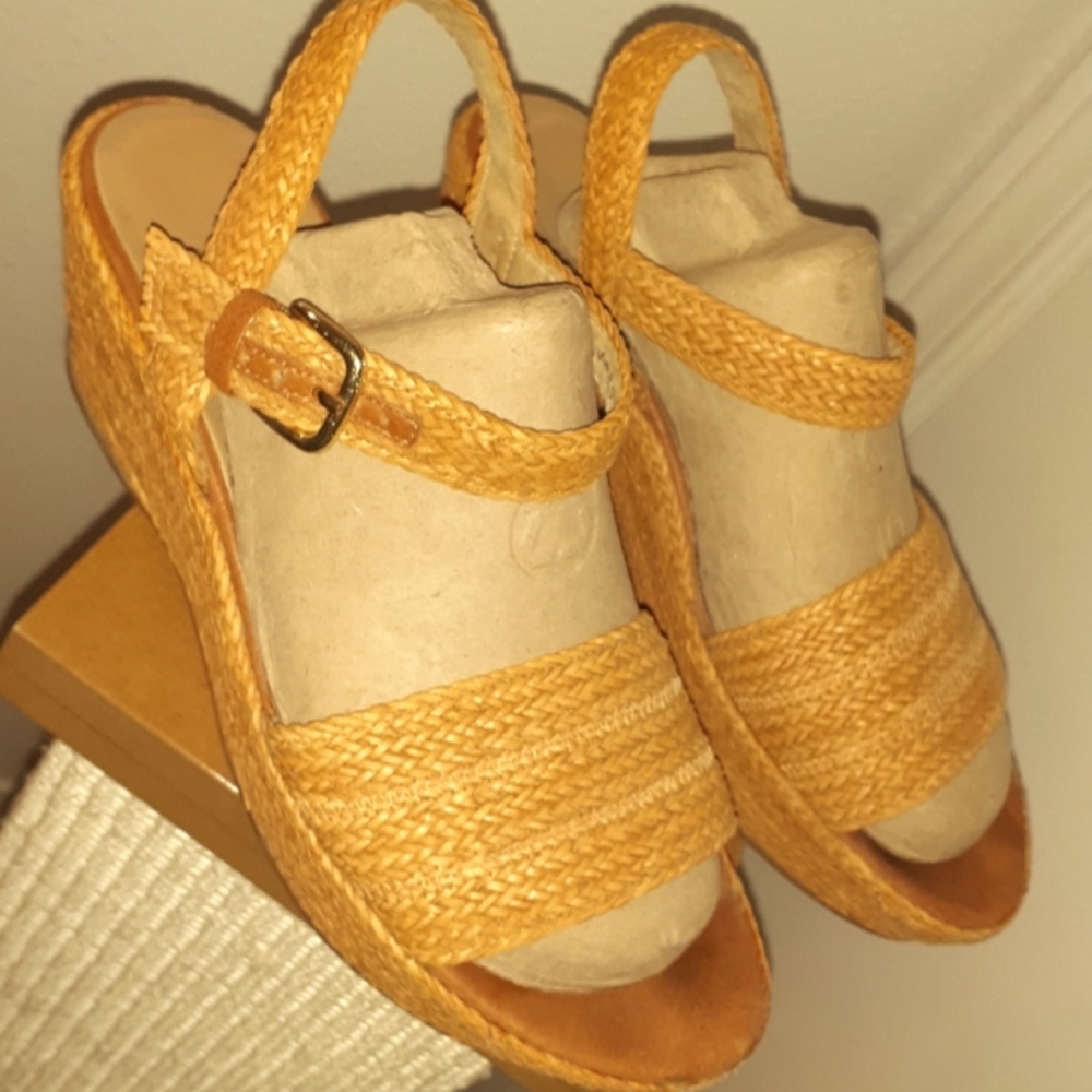 Stuart Weitzman espadrille wedge sandals with ankle strap